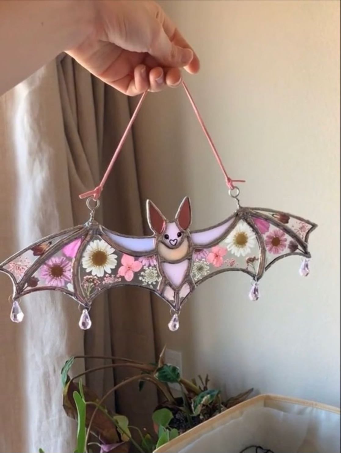 Stained glass bat