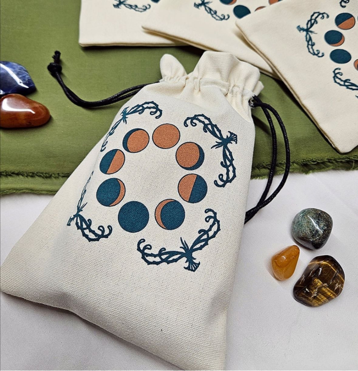 Seasons & Cycles Natural Drawstring Pouch - The Forager’s Daughter