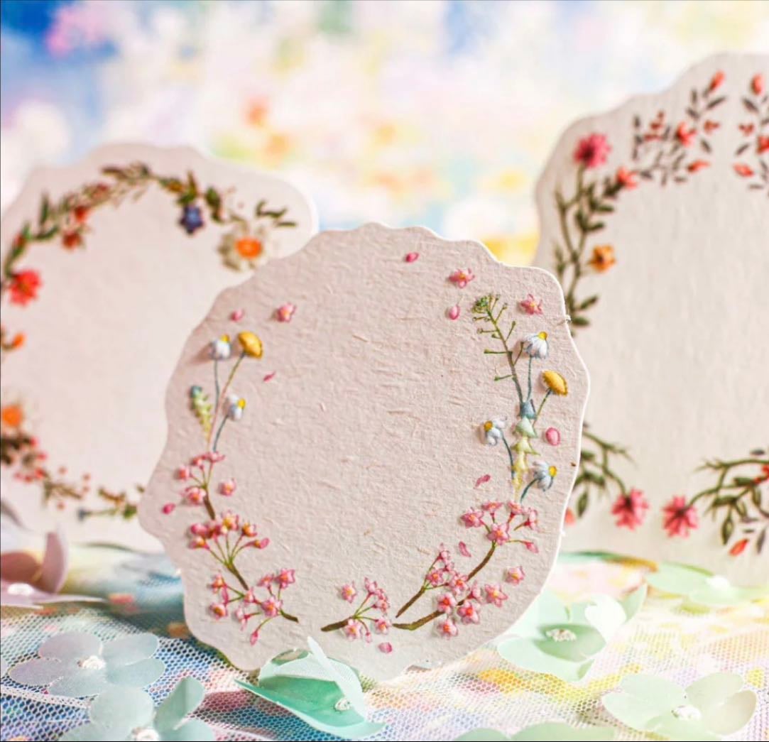 Floral Wreath Series Decorative Paper - Kawaii Pen Shop