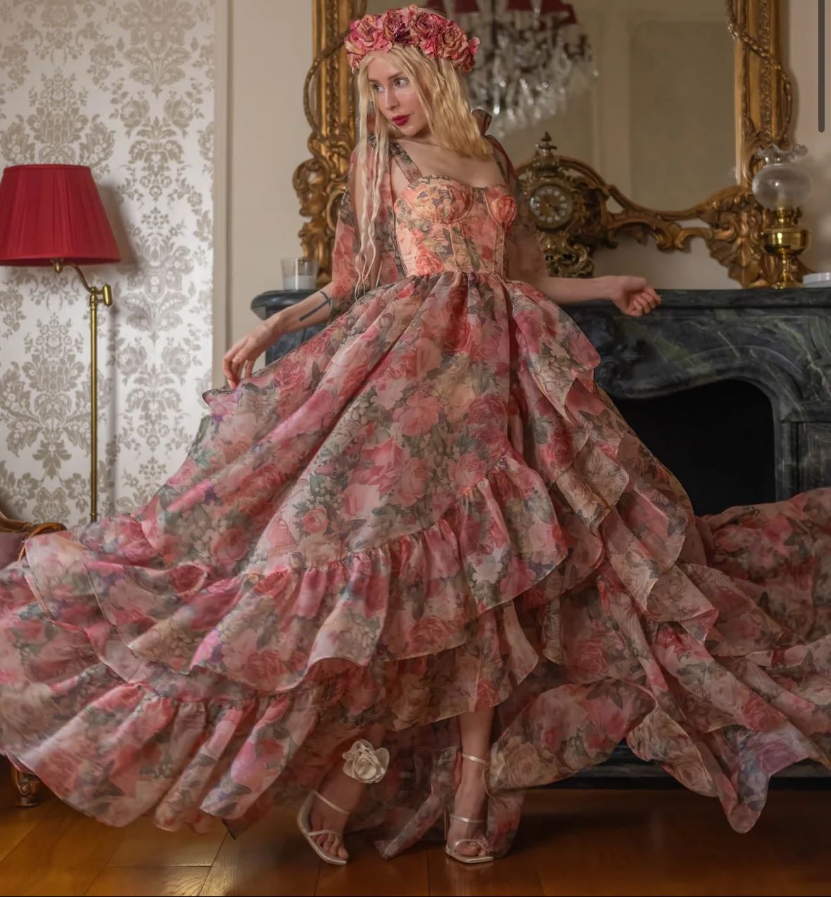 Garden of Eden Empress Train Gown - Fanciful Doll