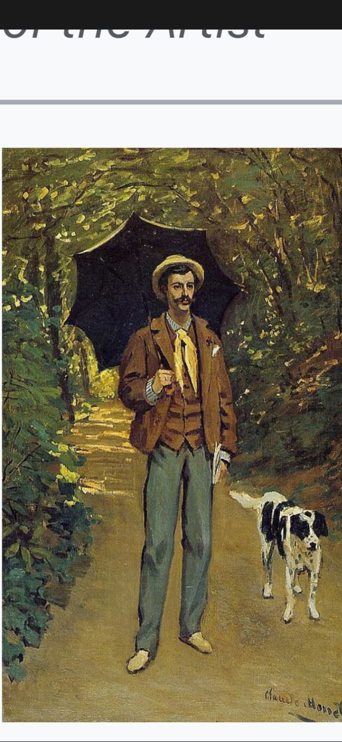 Victor Jacquemont Holding a Parasol - Claude Monet