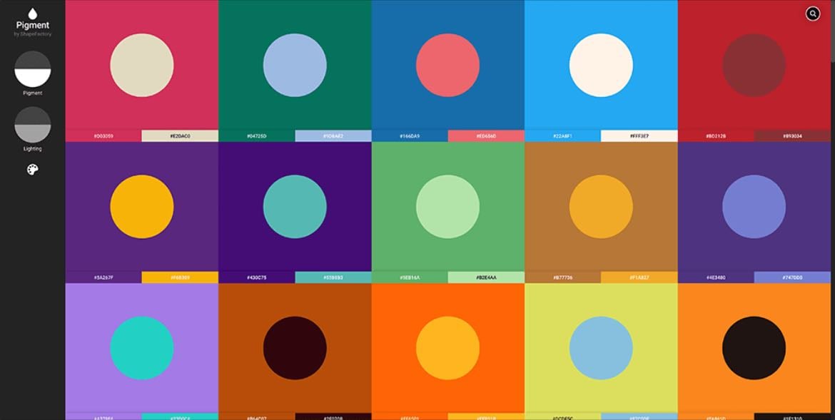 Pigment Shapefactory - Association de couleur