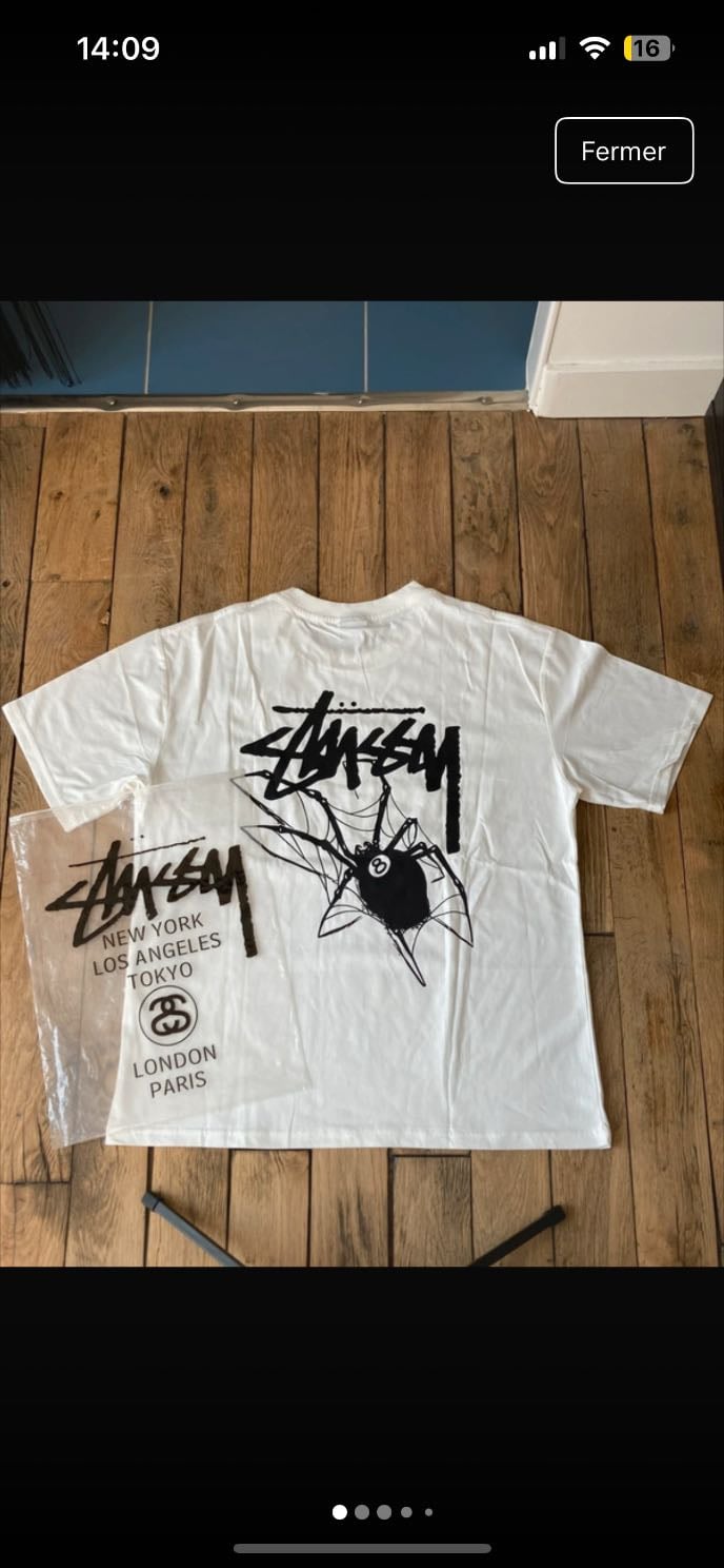Tee shirt stussy araignée