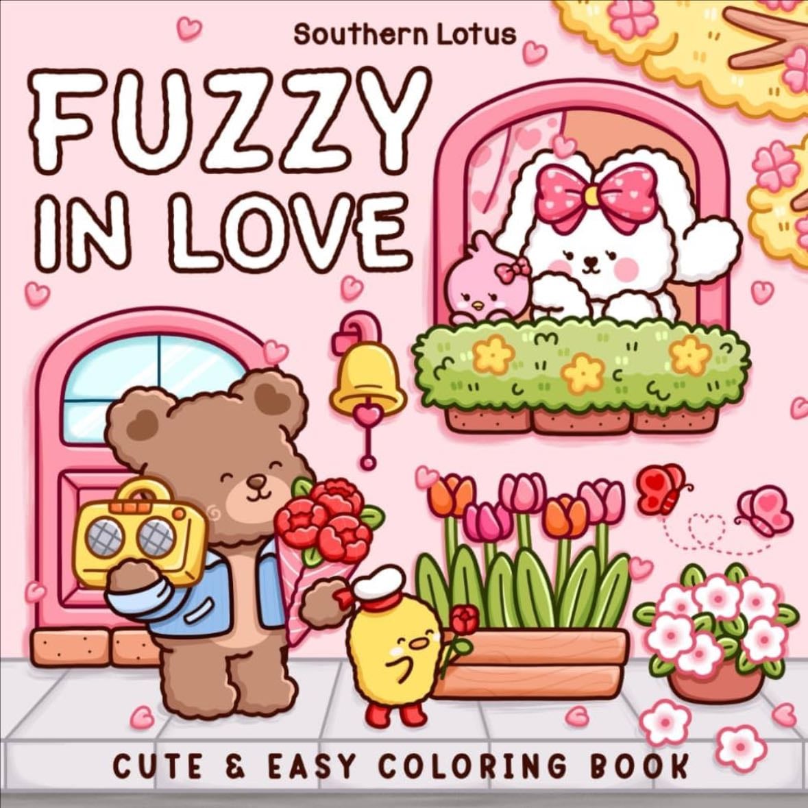 Libro colorear adultos fuzzy in love