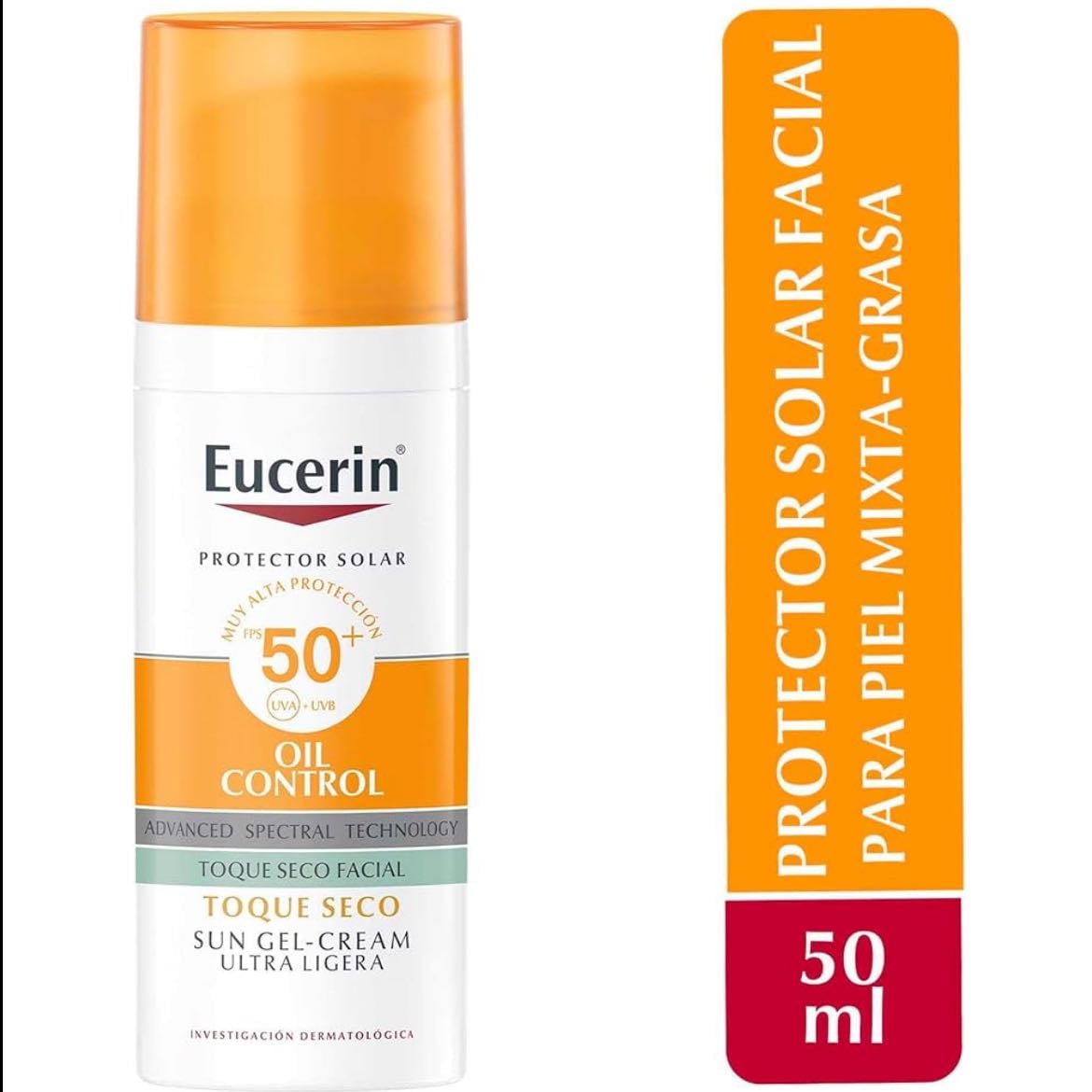 Protector solar - Eucerin Protector solar facial efecto mate toque seco Oil Control