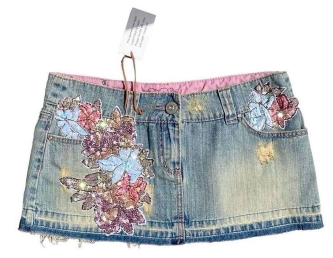 denim skirts w designs