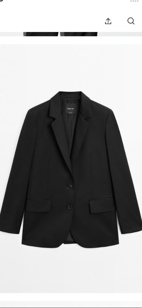 Black Blazer à deux boutons 100% Laine Extra-Fine - 169.00€