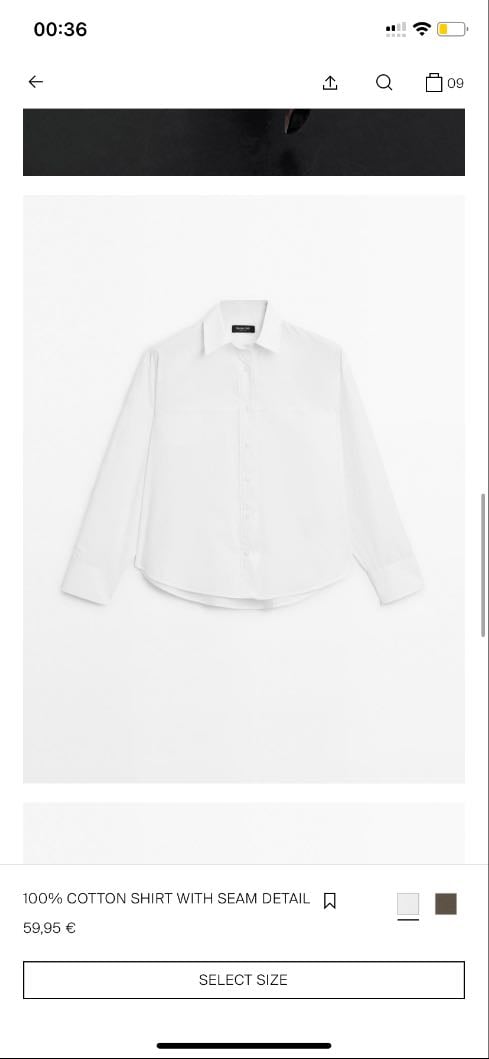 100% Cotton Shirt With Seam Detail - 59.95€