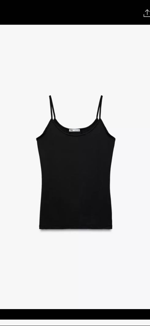 Polyamide Top With Thin Straps | Black - 8.95€