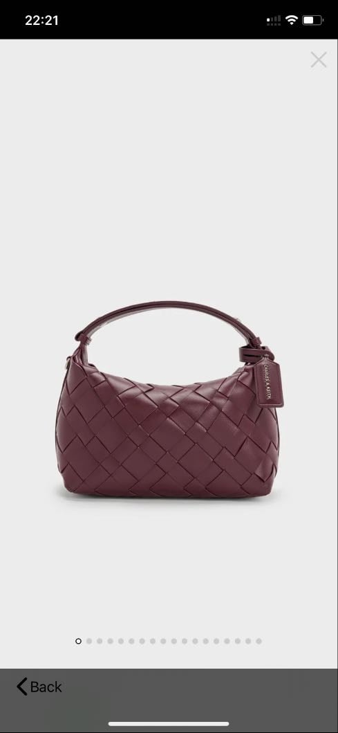Ivette Woven Shoulder Bag - Winberry Red - 119.00€