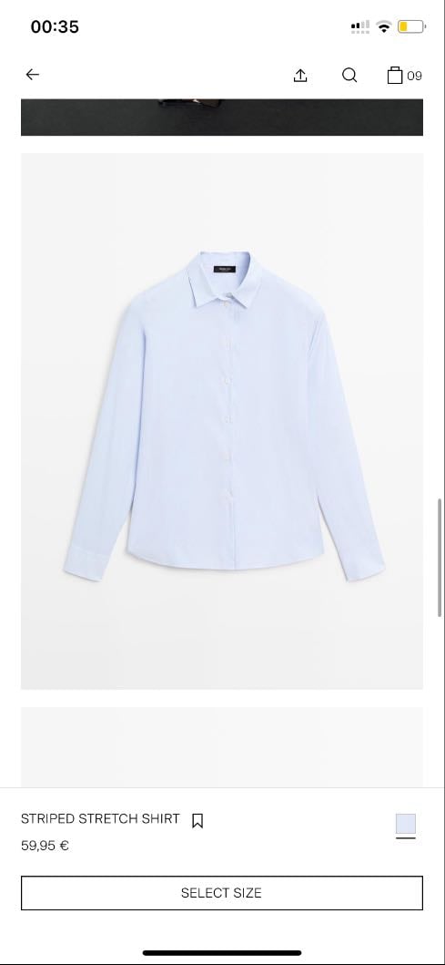 Striped Stretch Shirt Sky Blue - 59.95€