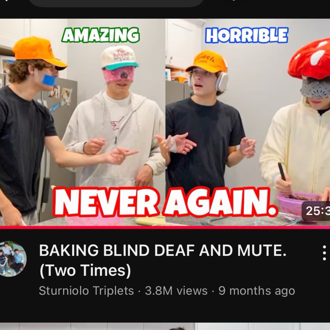 BAKING BLIND DEAF AND MUTE. (Two Times) - YouTube - YouTube