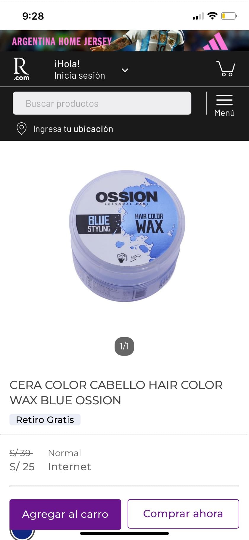 Cera de color temporal - para cabello rizo Ripley