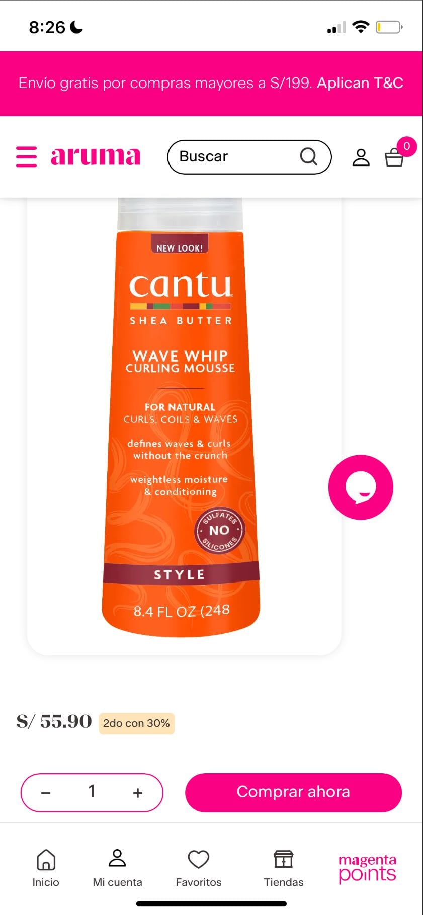 Fijador para rizos - Gel/mousse para rizos cantu