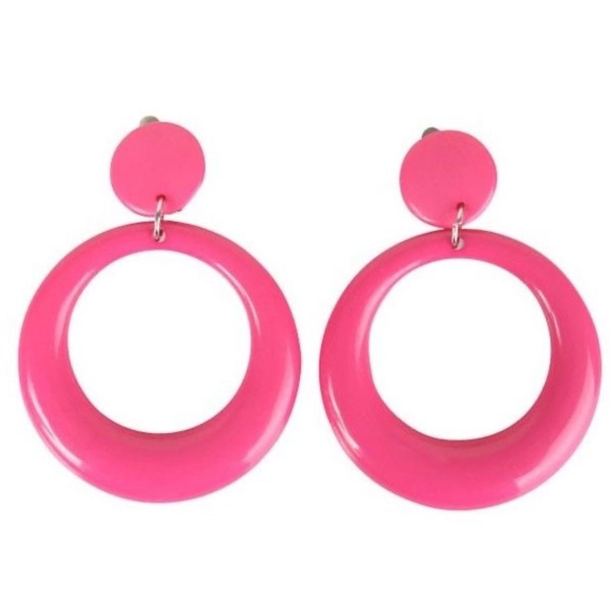 aros grandes rosas