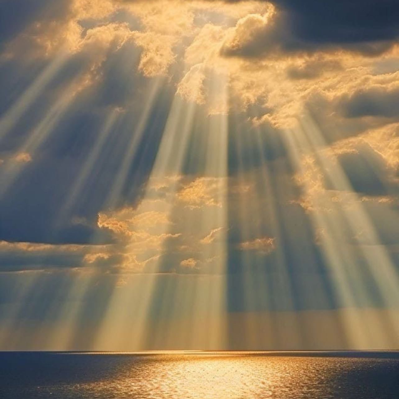 sun peeking through clouds