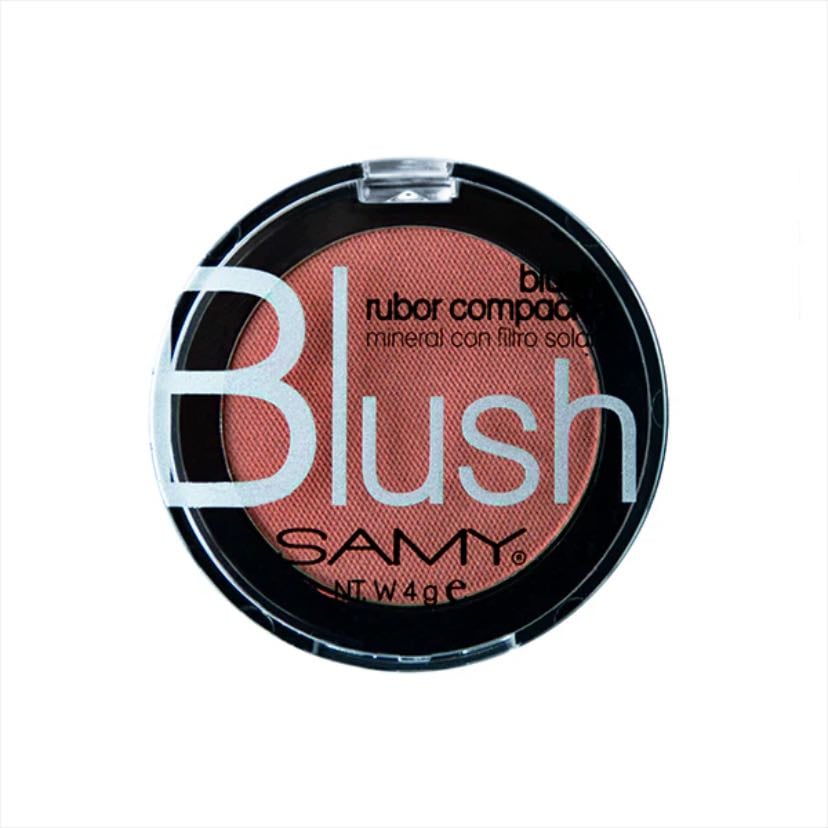 rubor compacto - samy cosmetics - economico y deja un acabado con brillitos divino!
