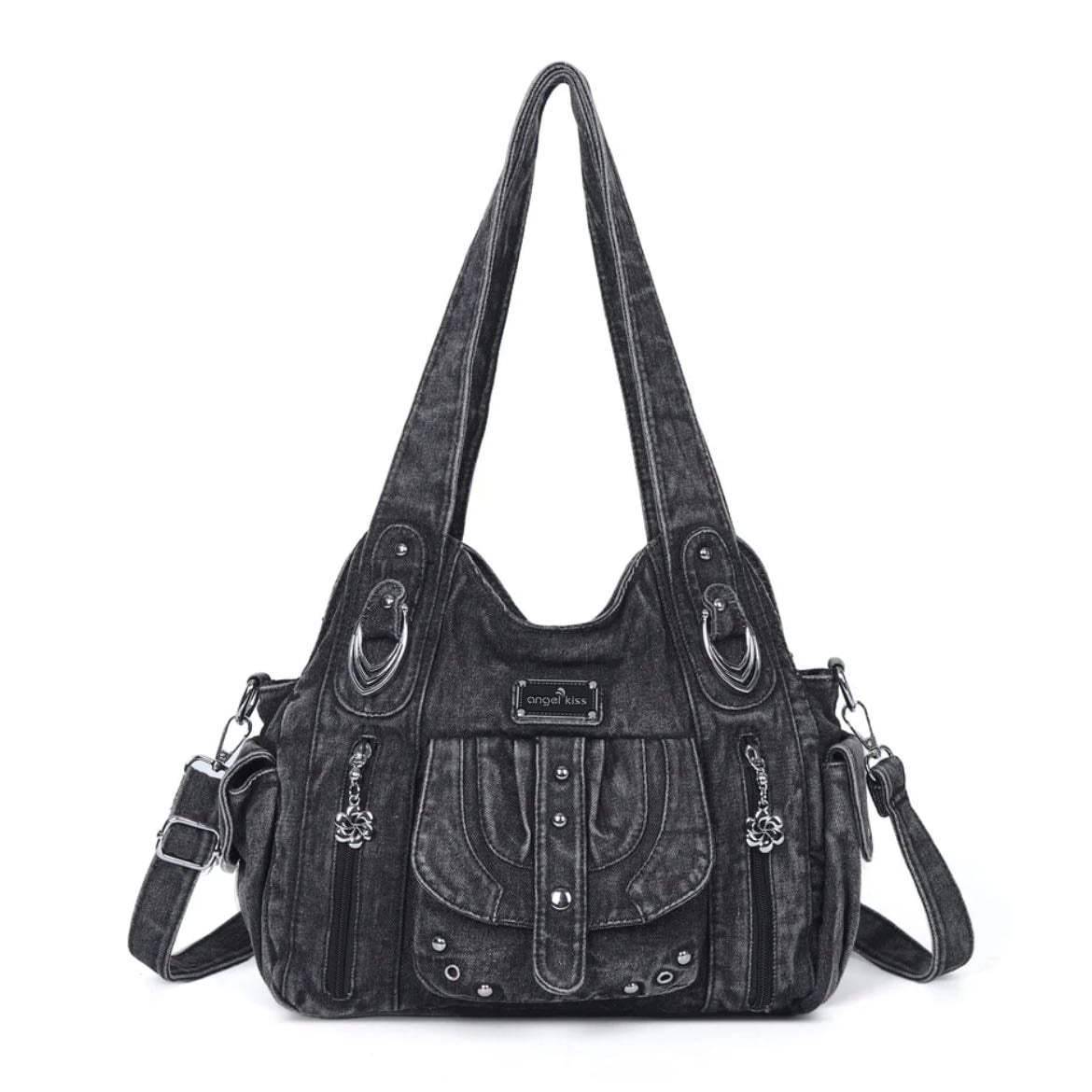 $1000 Angel Kiss bag - Tote Retro Denim Tramp bag