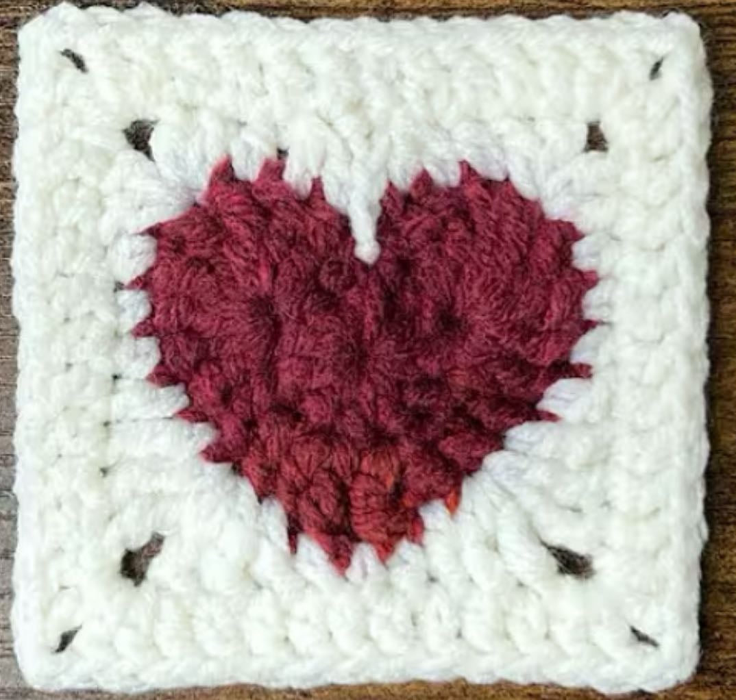 heart granny square