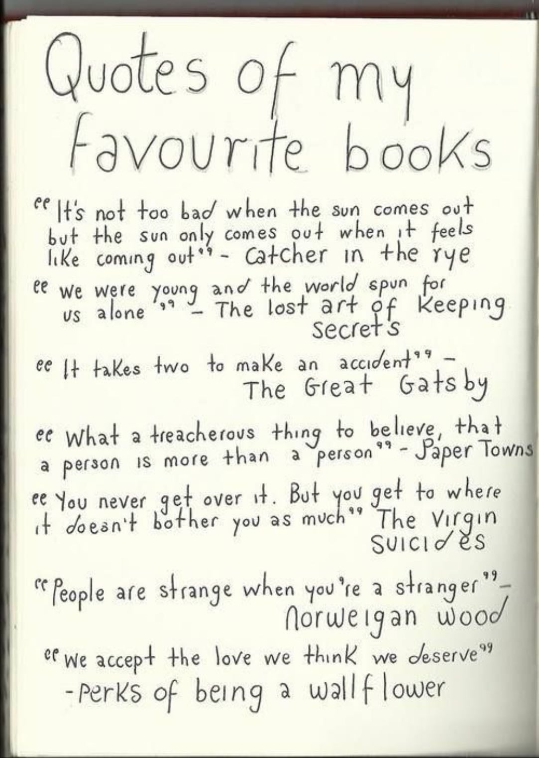 quotes from favourite books - @Ashleelou17
