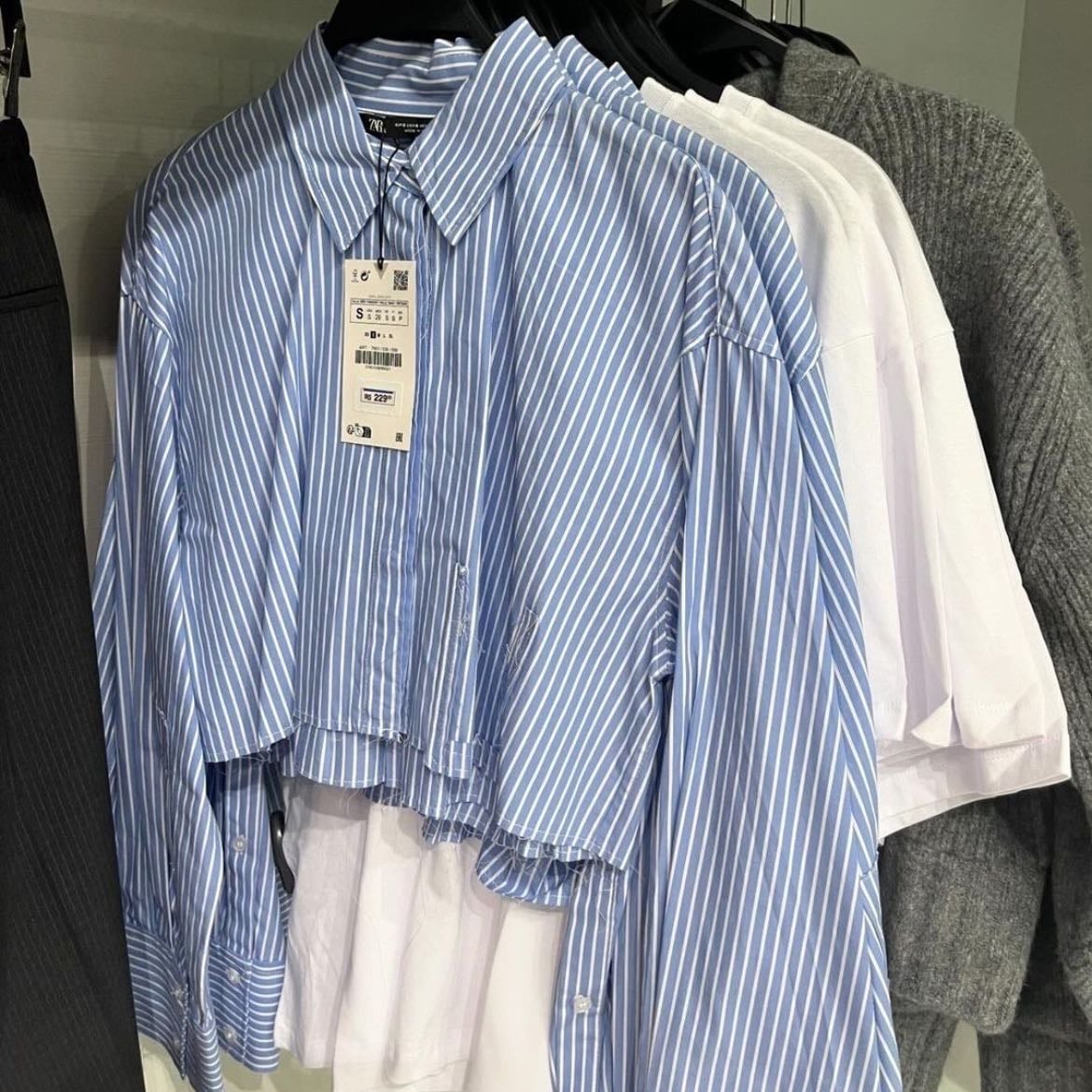 Camisa rayada corta