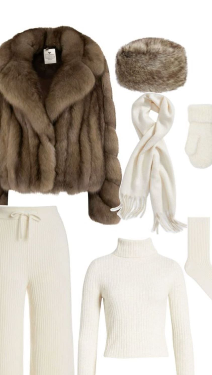 Ensemble/veste fourrure