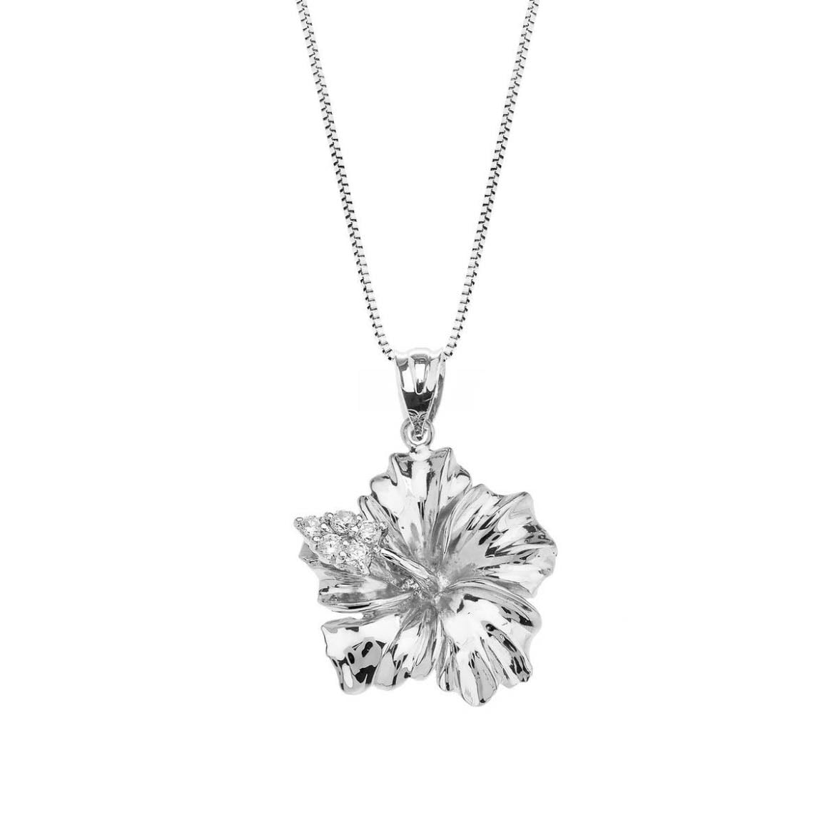 Hibscus necklace - Silver