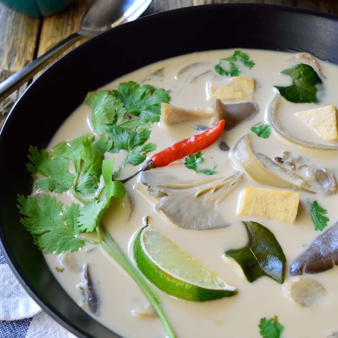 Sopa Thai - Con gambas y verduras
