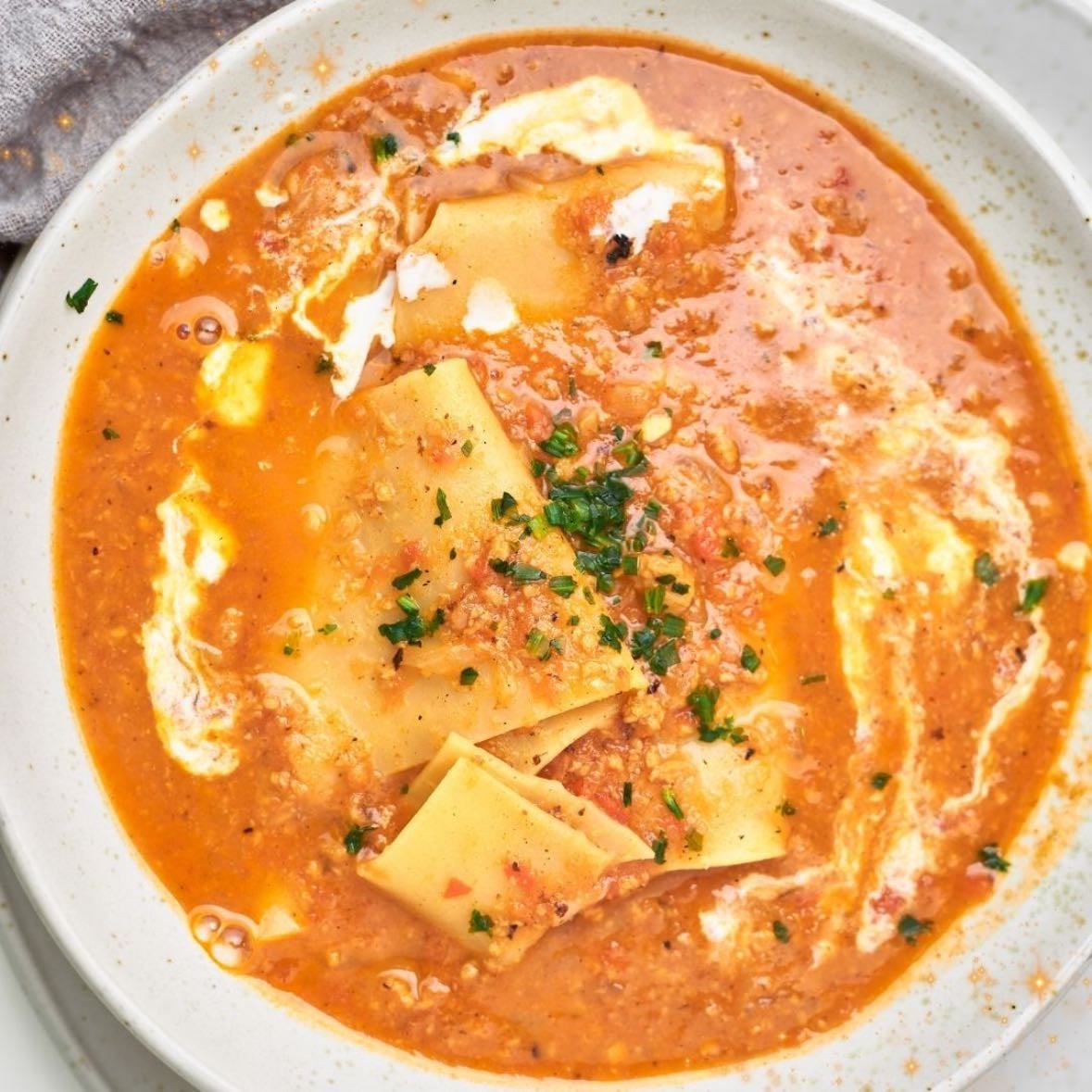 Sopa de lasagna - Receta sof