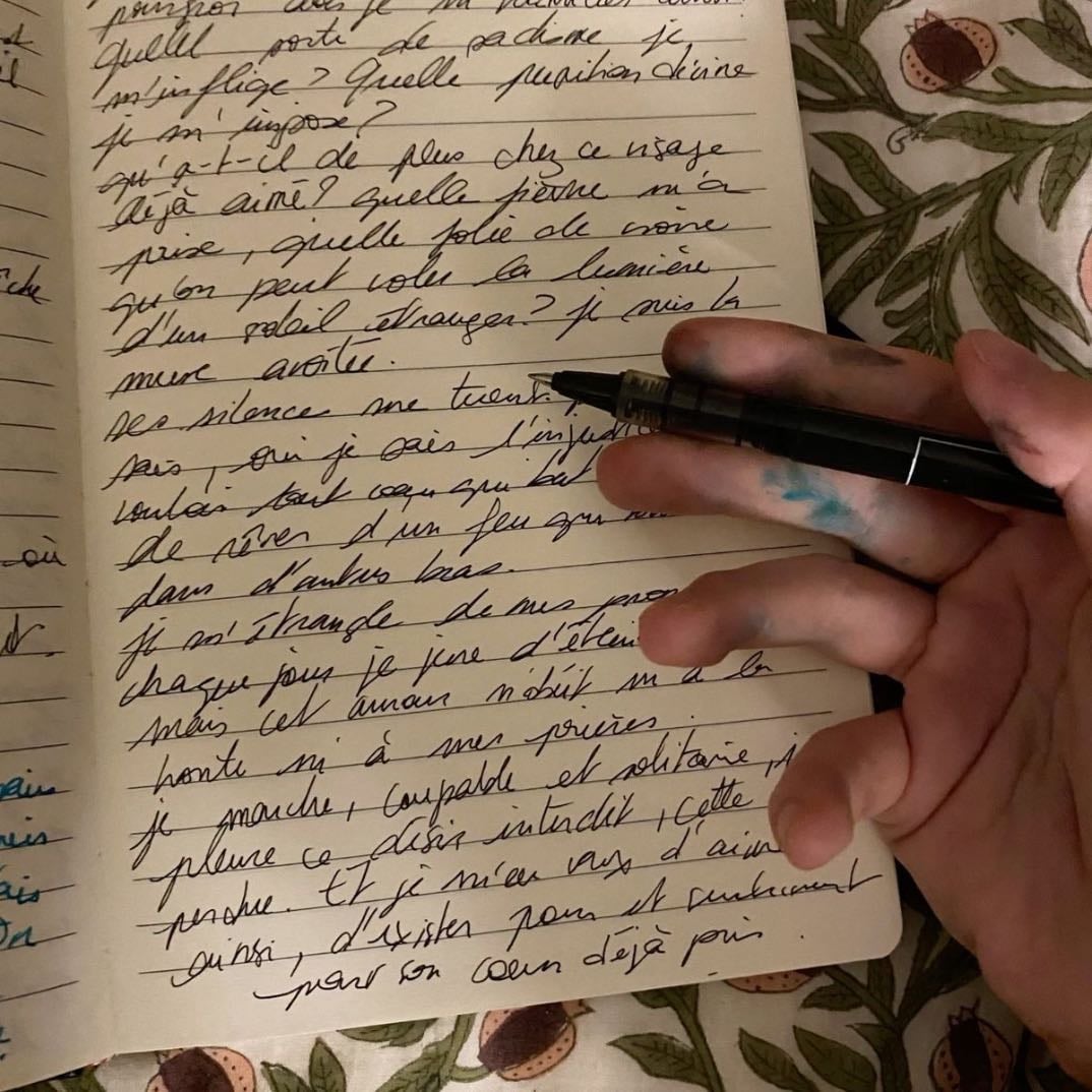 writing in my journal