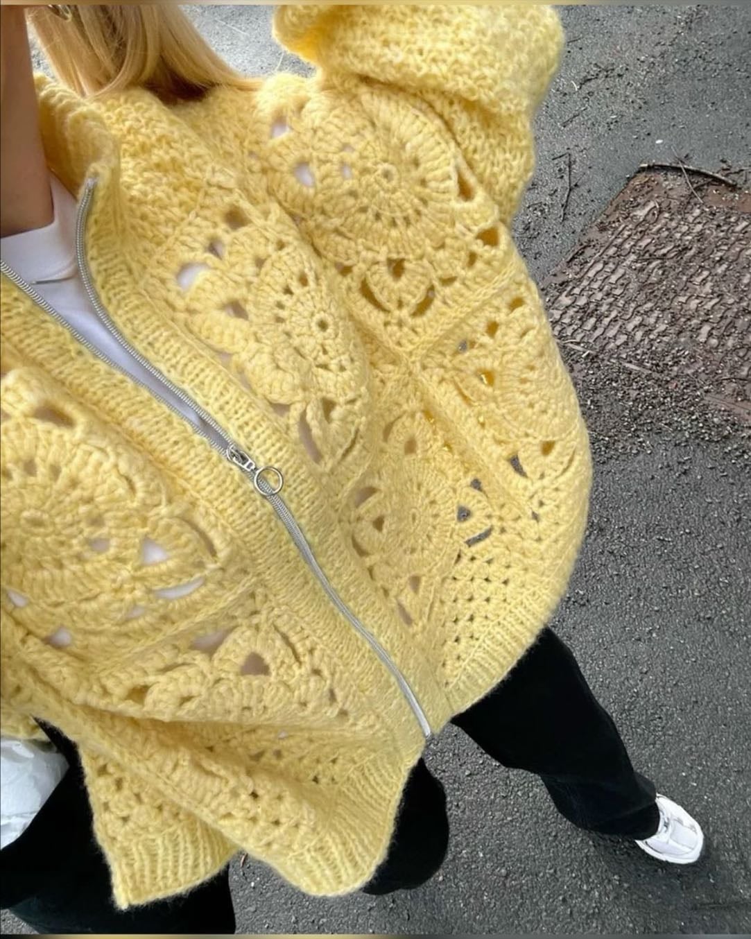 granny square zip up