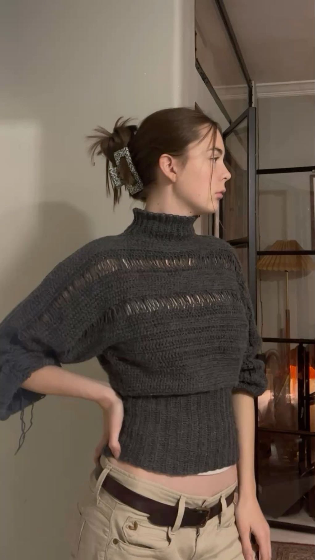 distressed turtleneck