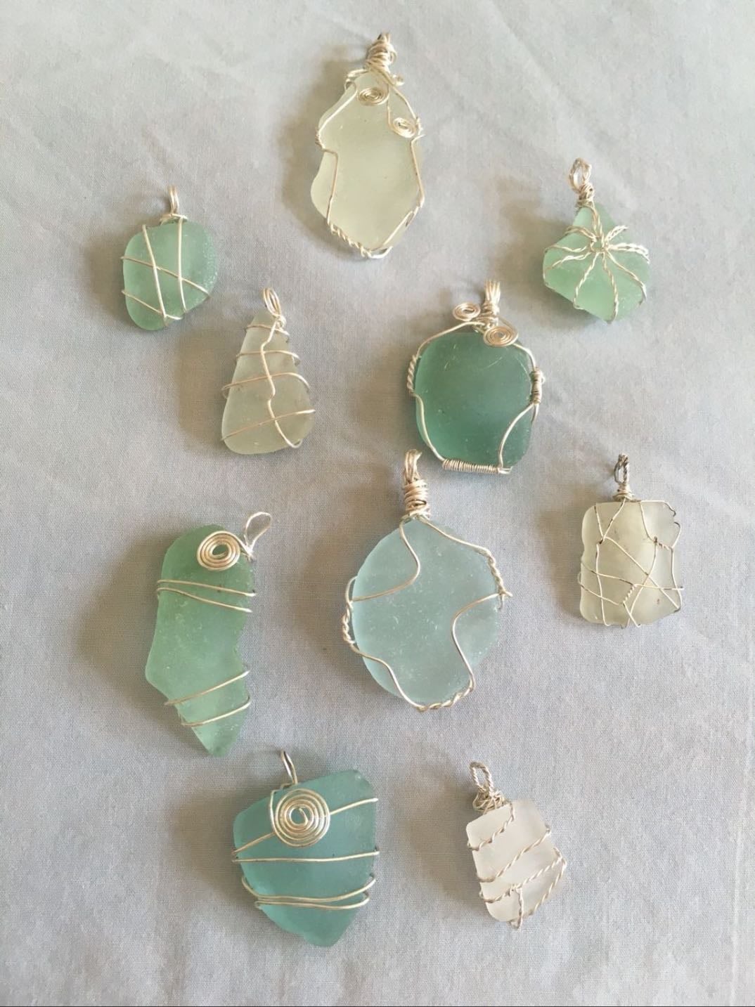 sea glass pendants