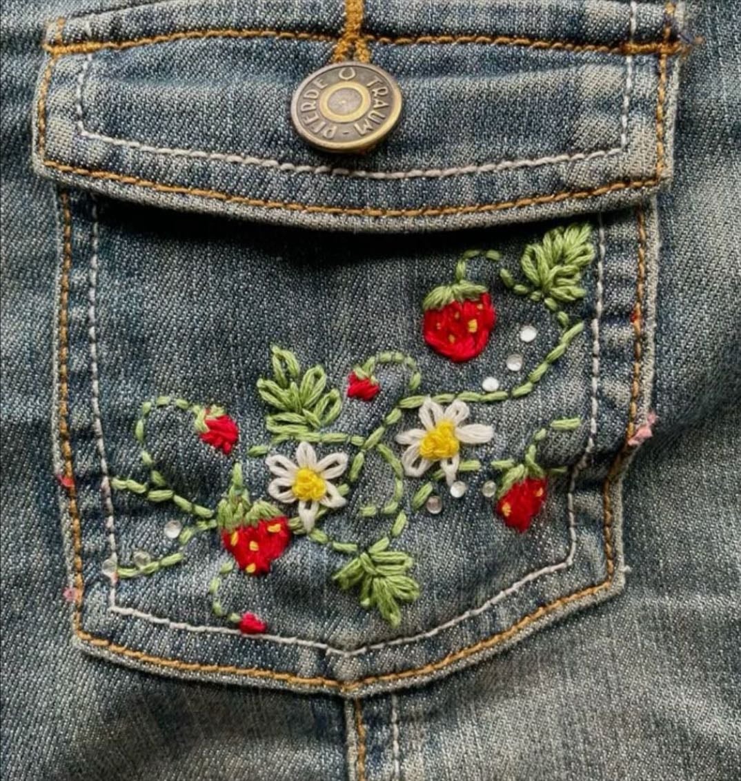 embroider jeans