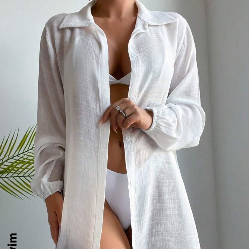 Sobrecamisa Blanca Larga - http://api-shein.shein.com/h5/sharejump/appjump?link=l8q21csqEeR_8&localcountry=MX&url_from=GM74148077900