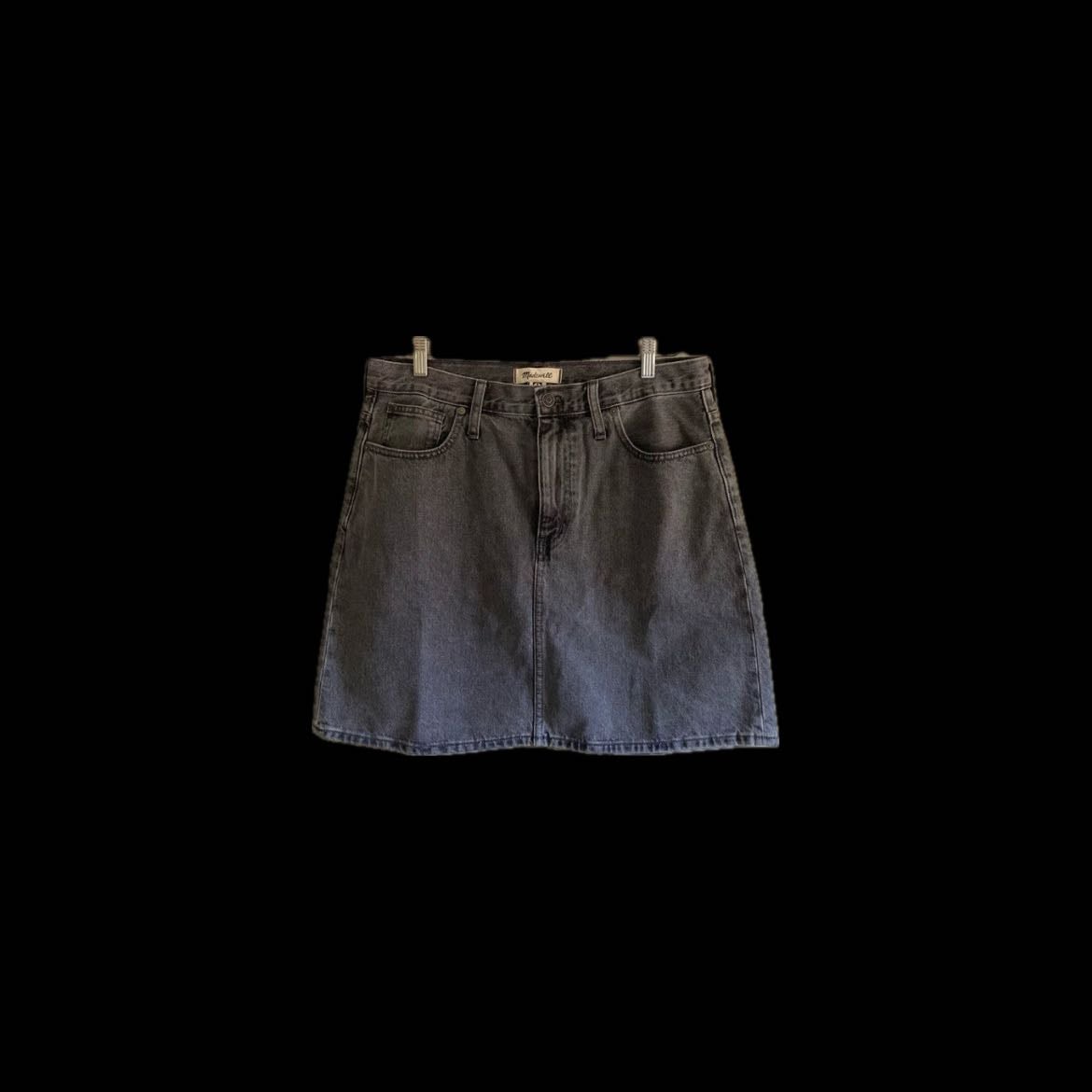 grey jean skirt - madewell