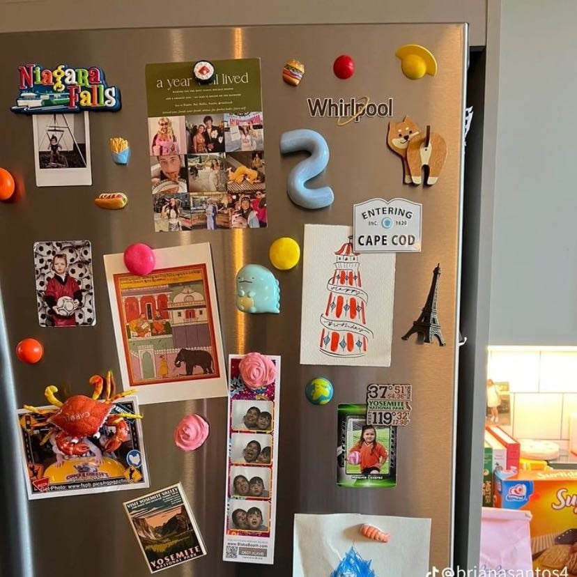 imanes/fotos en el refrigerador