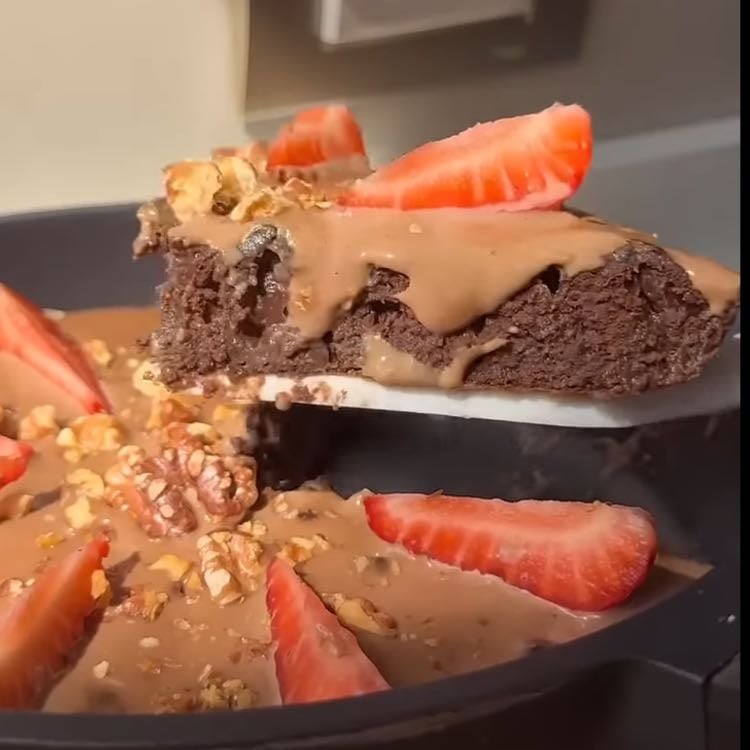 pastel chocolate - En sartén