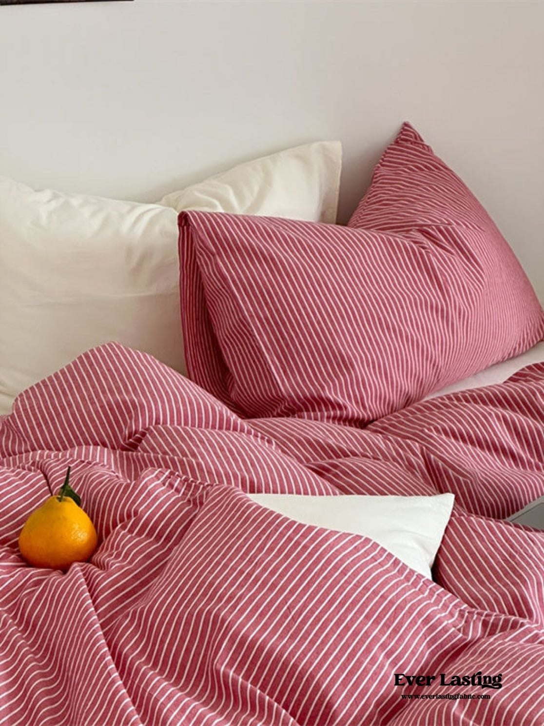 striped bedsheets