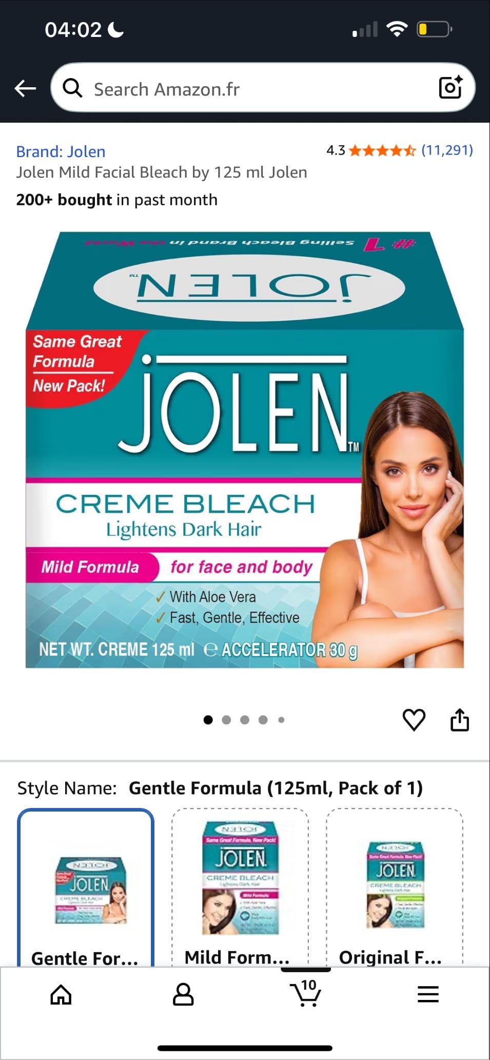 crème décolorante