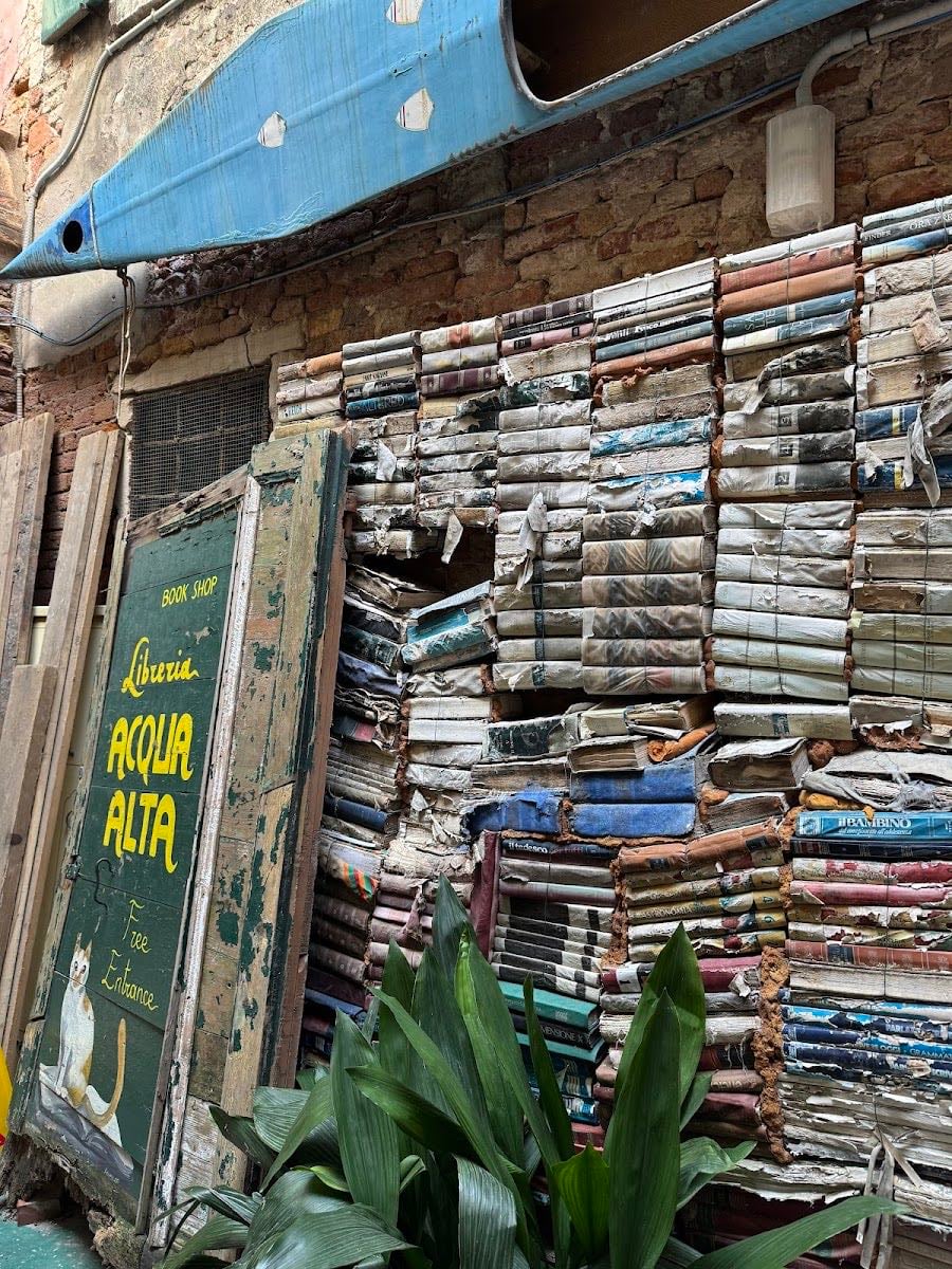 Libreria Acqua Alta - a surreal bookstore, it feels like being in a Lewis Carrol novel