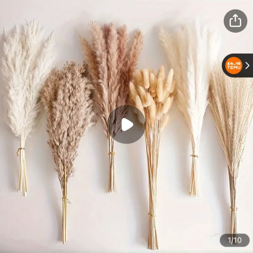 flores artificiais mistura pampas - R$30,36