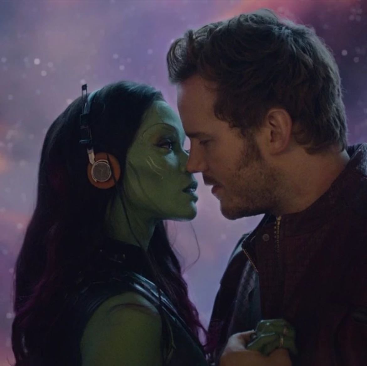 gamora and peter quill - the guardians of the galaxy