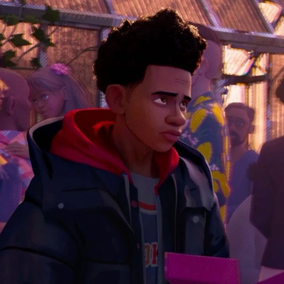 miles morales - "no matter how many times i get hit i always get back up"