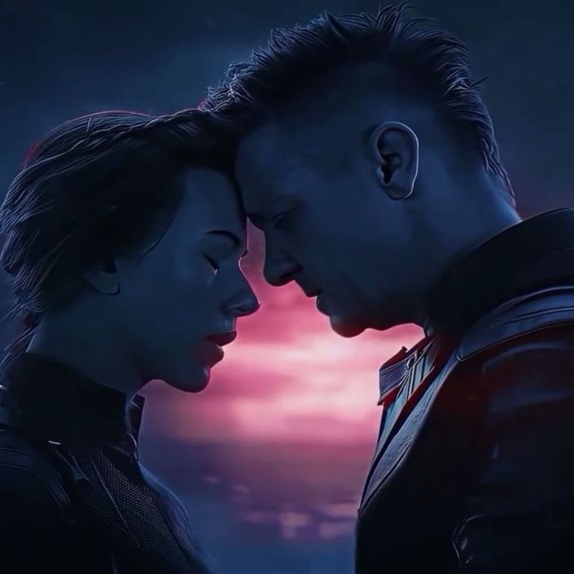 clint and natasha - "it's okay" and he named his child after her because she was there for him through everything and she told him about her sister, her deepest scar, because he chose her when no one else would