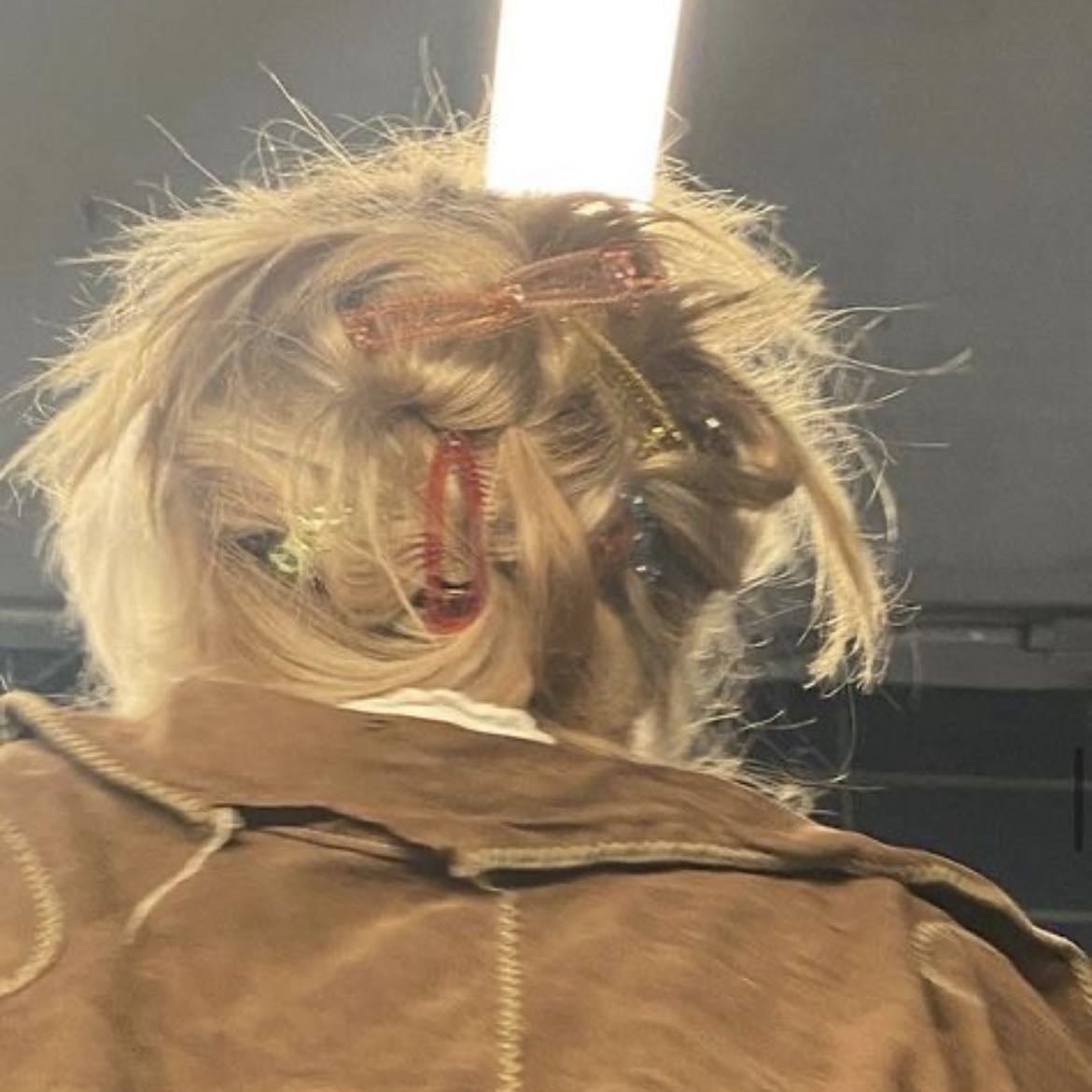 hair clips - if her hair is up there are always clips in them