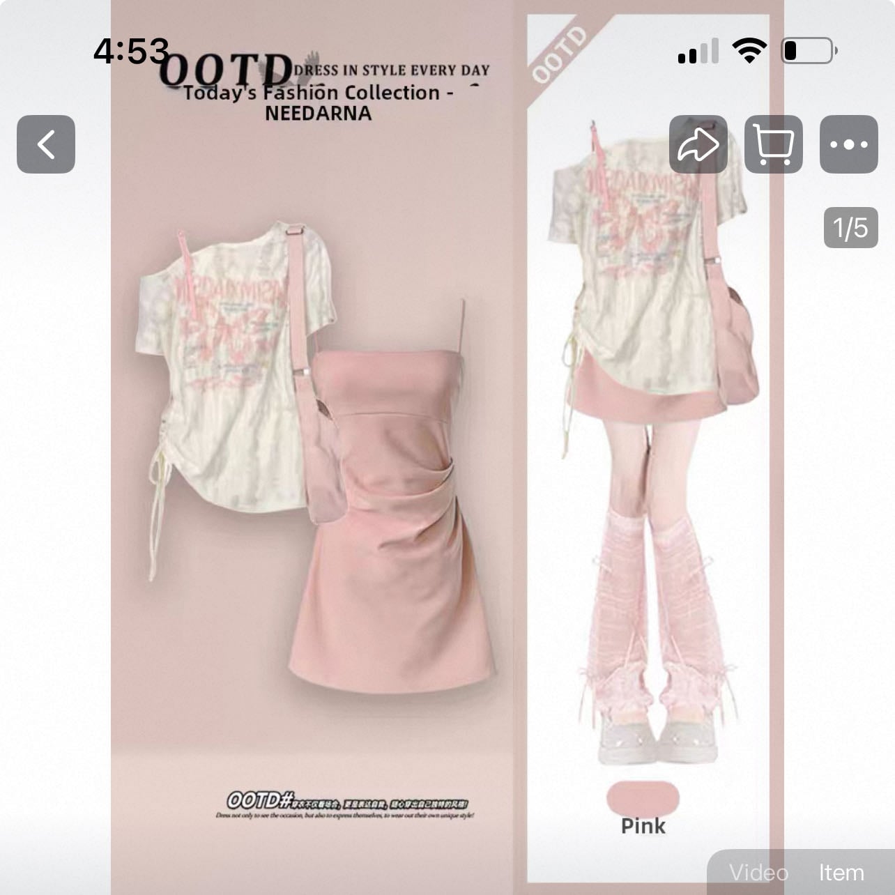 Pink Dress and T-Shirt