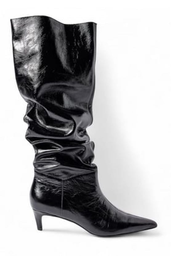 bottes hautes en cuir coupe ample - NA-KD
