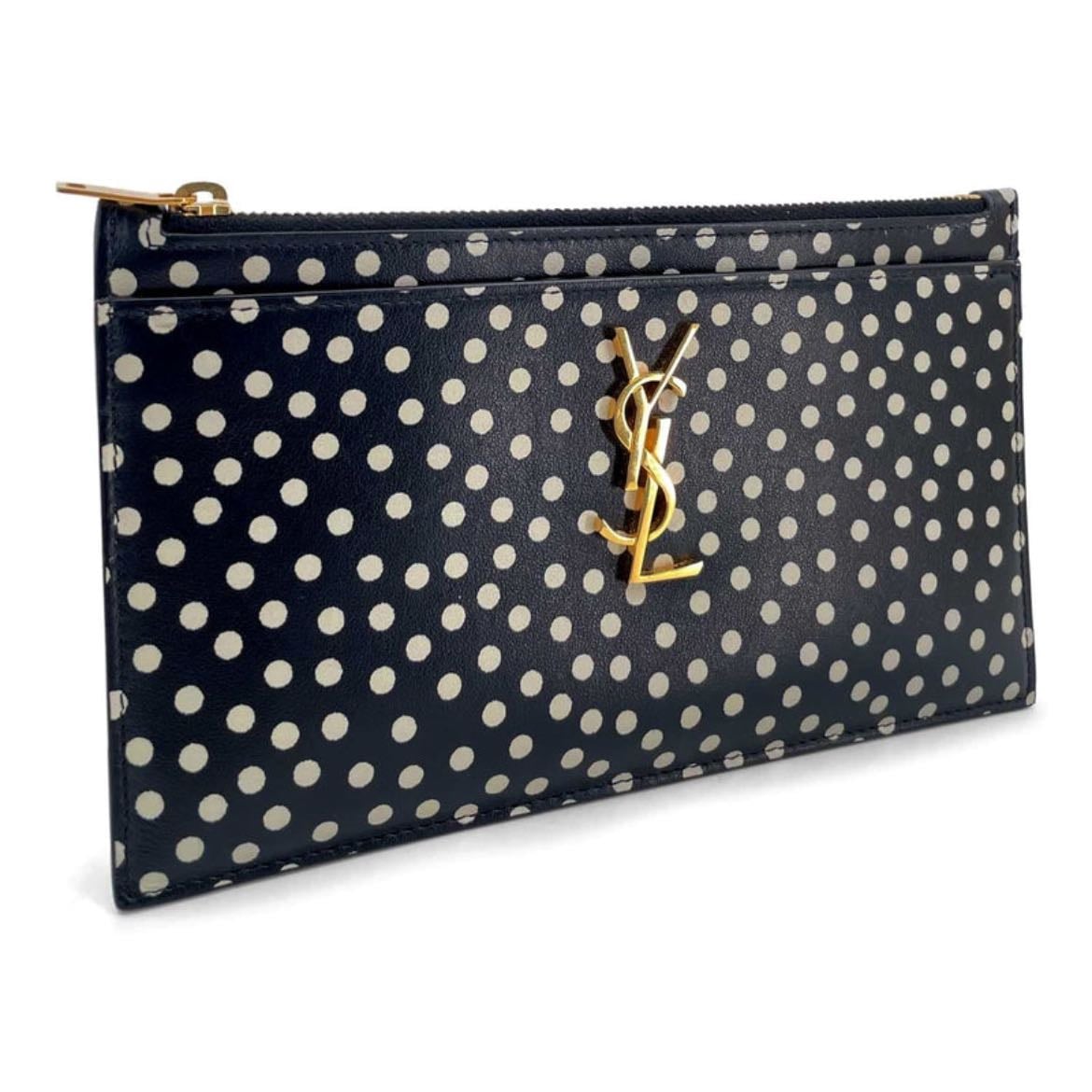 Saint Laurent - polka dot leather pouch