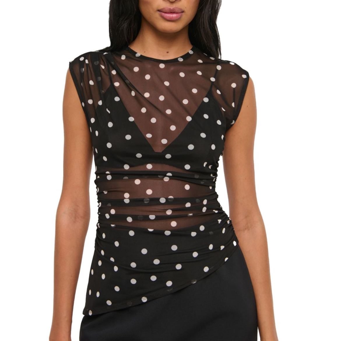 Abercrombie - draped mesh top